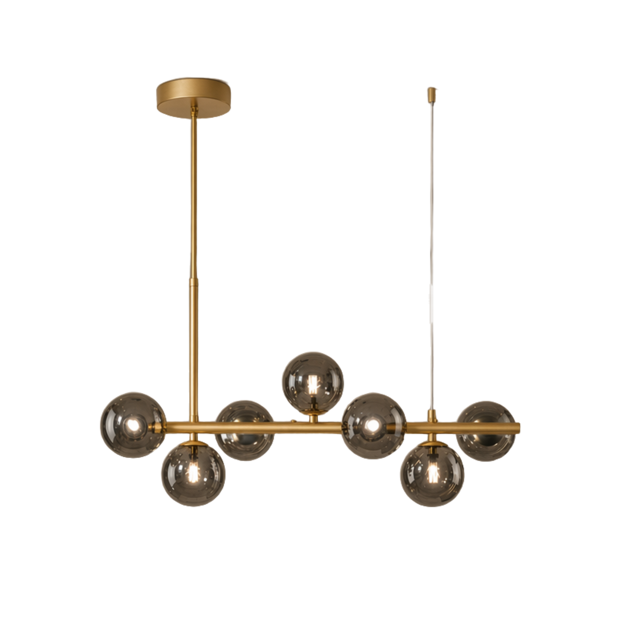 Solvienne Glass Globe Cluster Chandelier on white background