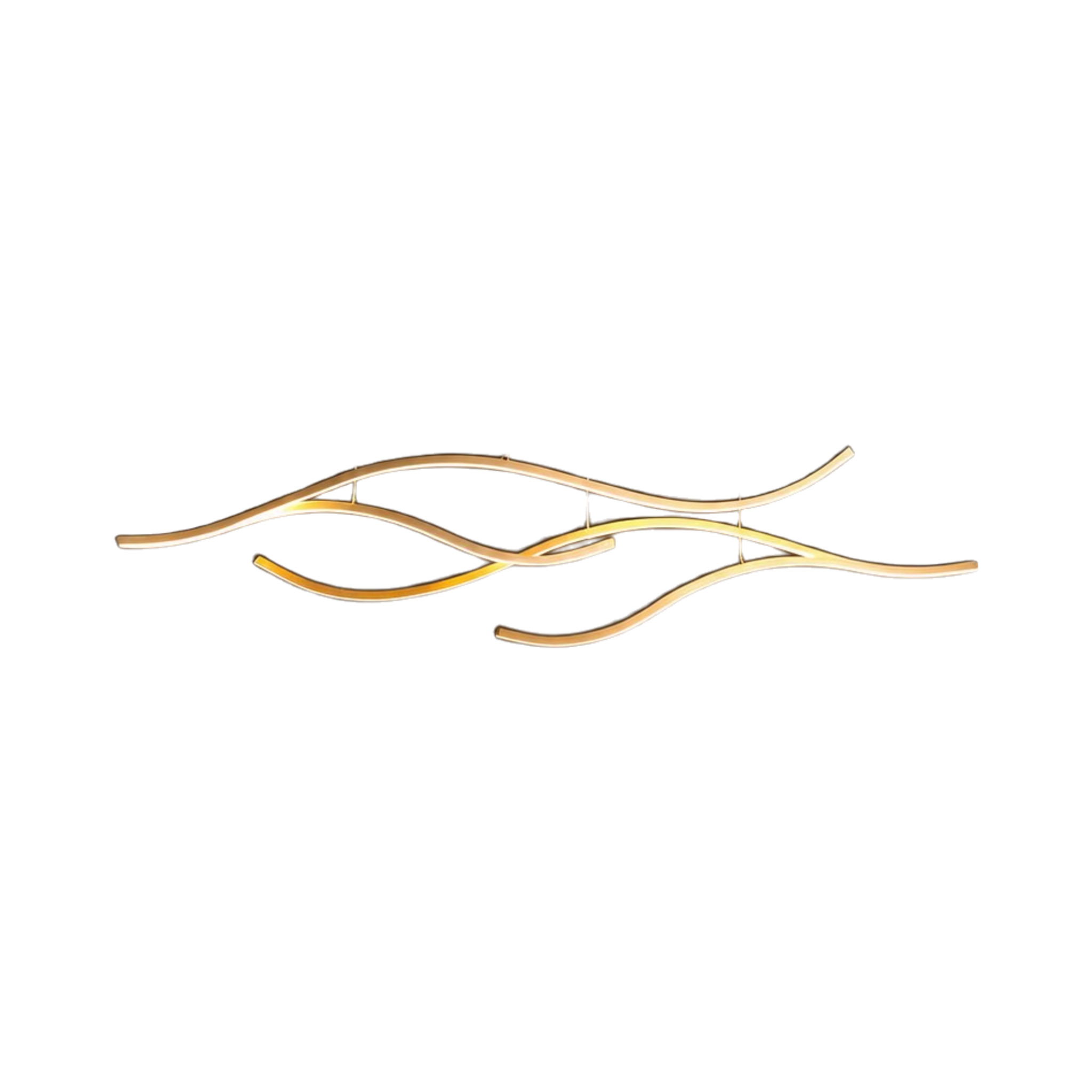 Aurelis Wavy Linear LED Pendant Light on white background