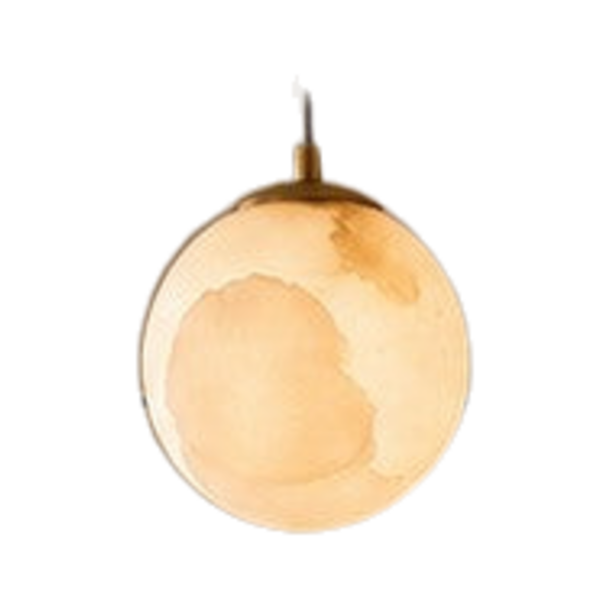 Lunaris Alabaster Globe Pendant Light on white background