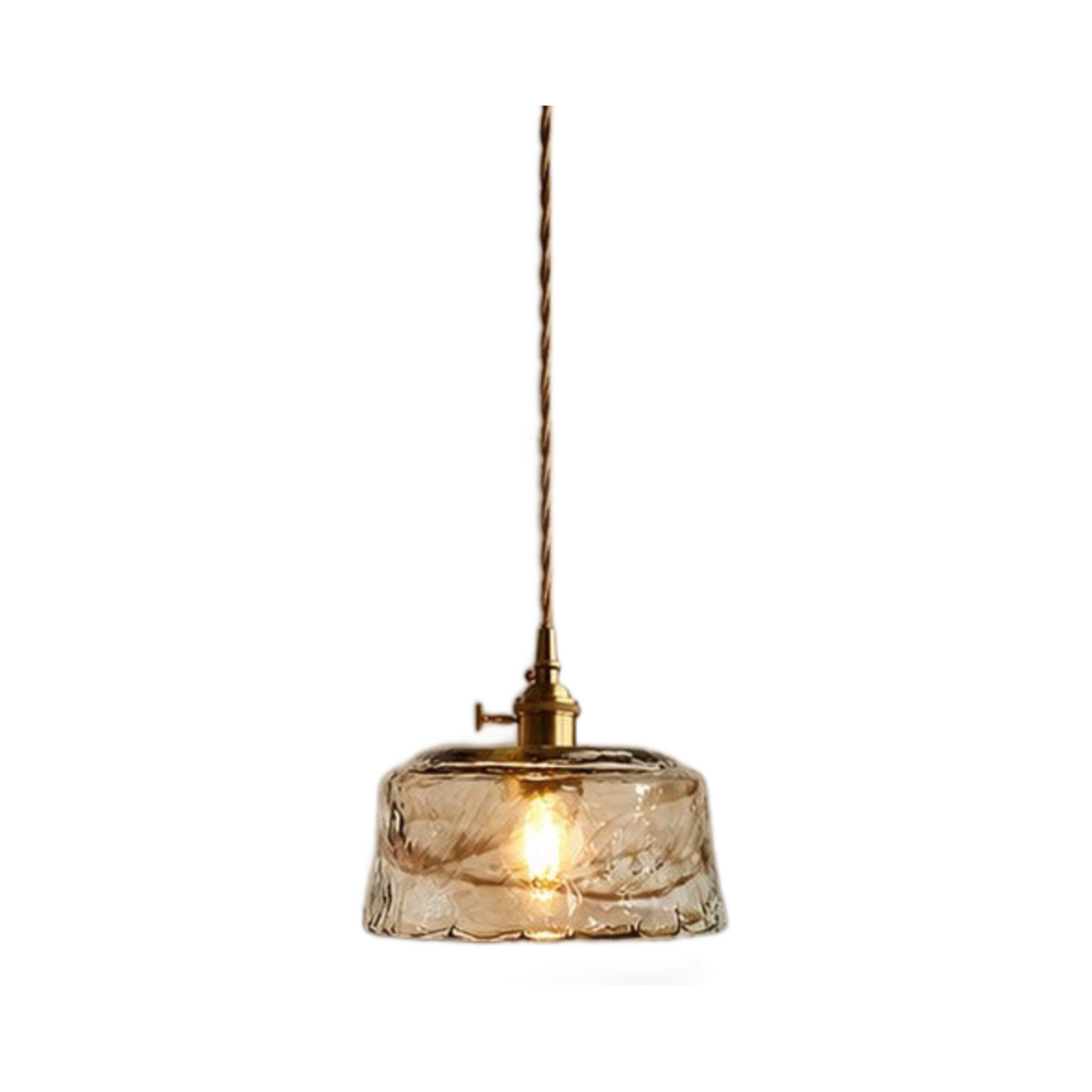 Corvane Vintage Brass Pendant Light on white background