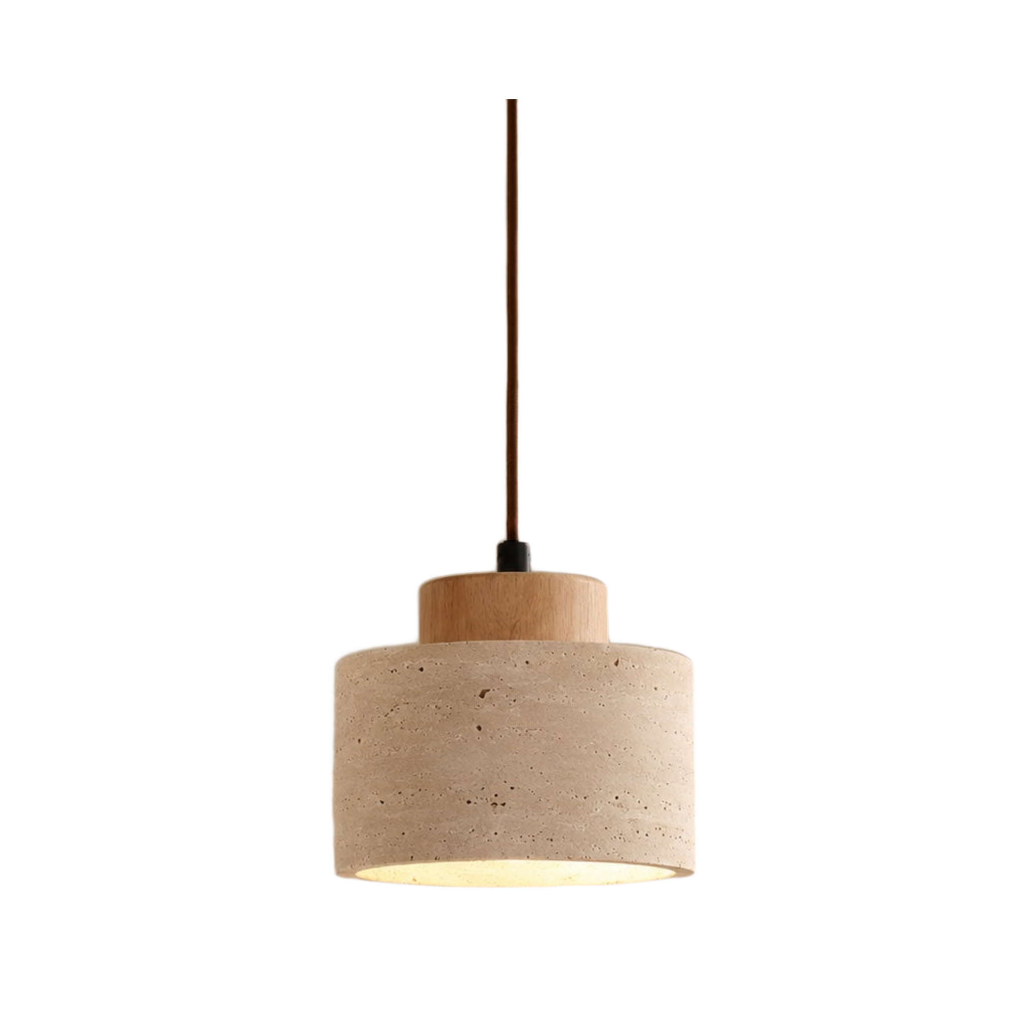 Ravelle Nordic Travertine Pendant Lamp on white background