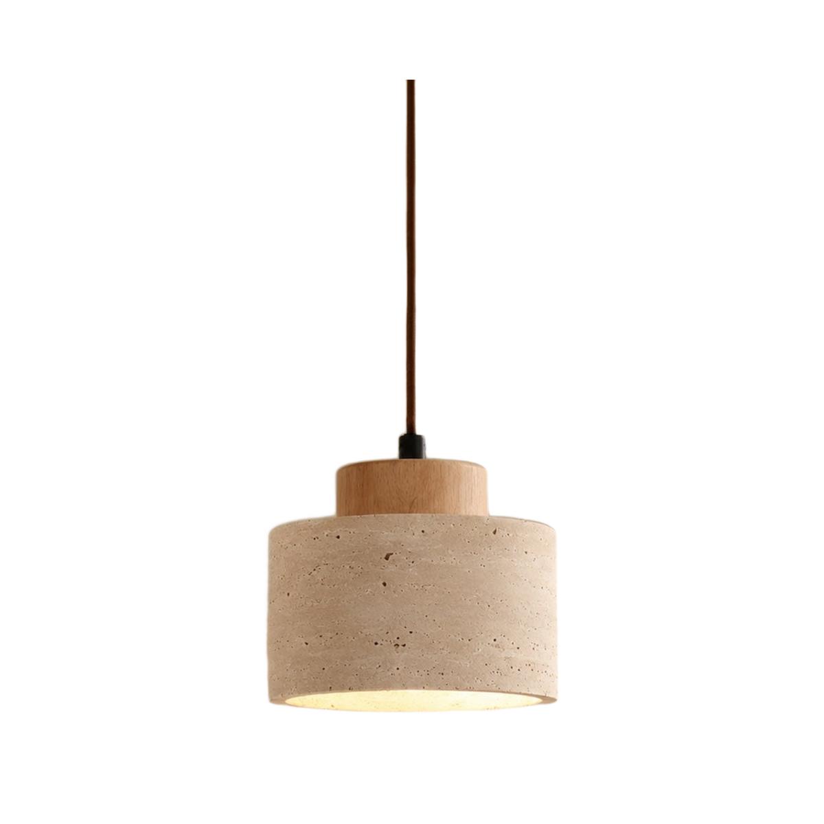 Ravelle Nordic Travertine Pendant Lamp on white background