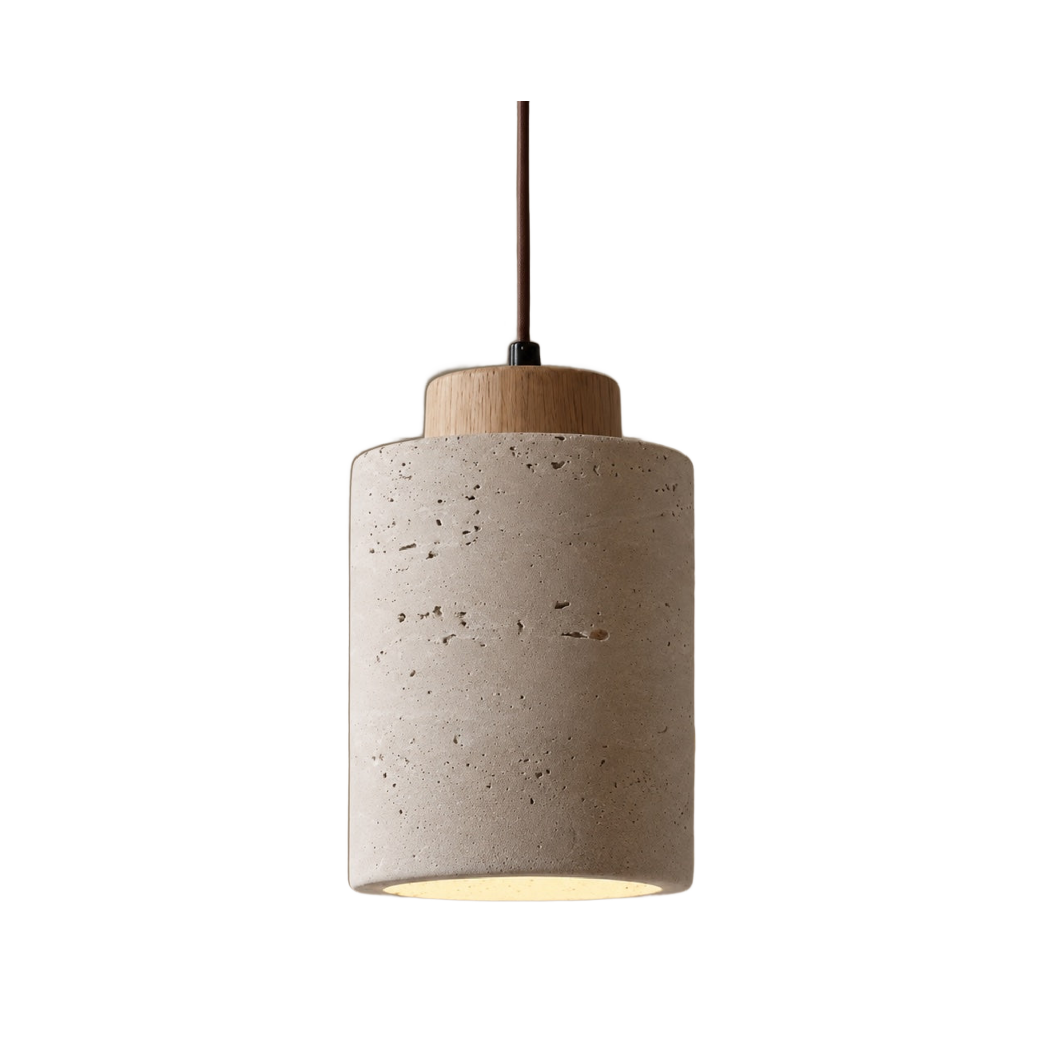 Ravelle Nordic Travertine Pendant Lamp on white background