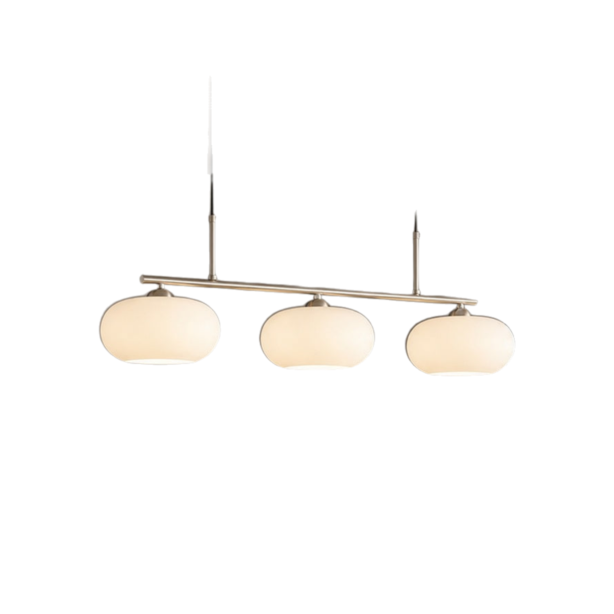 Astevin Sculptural Three Head Pendant Light on white background