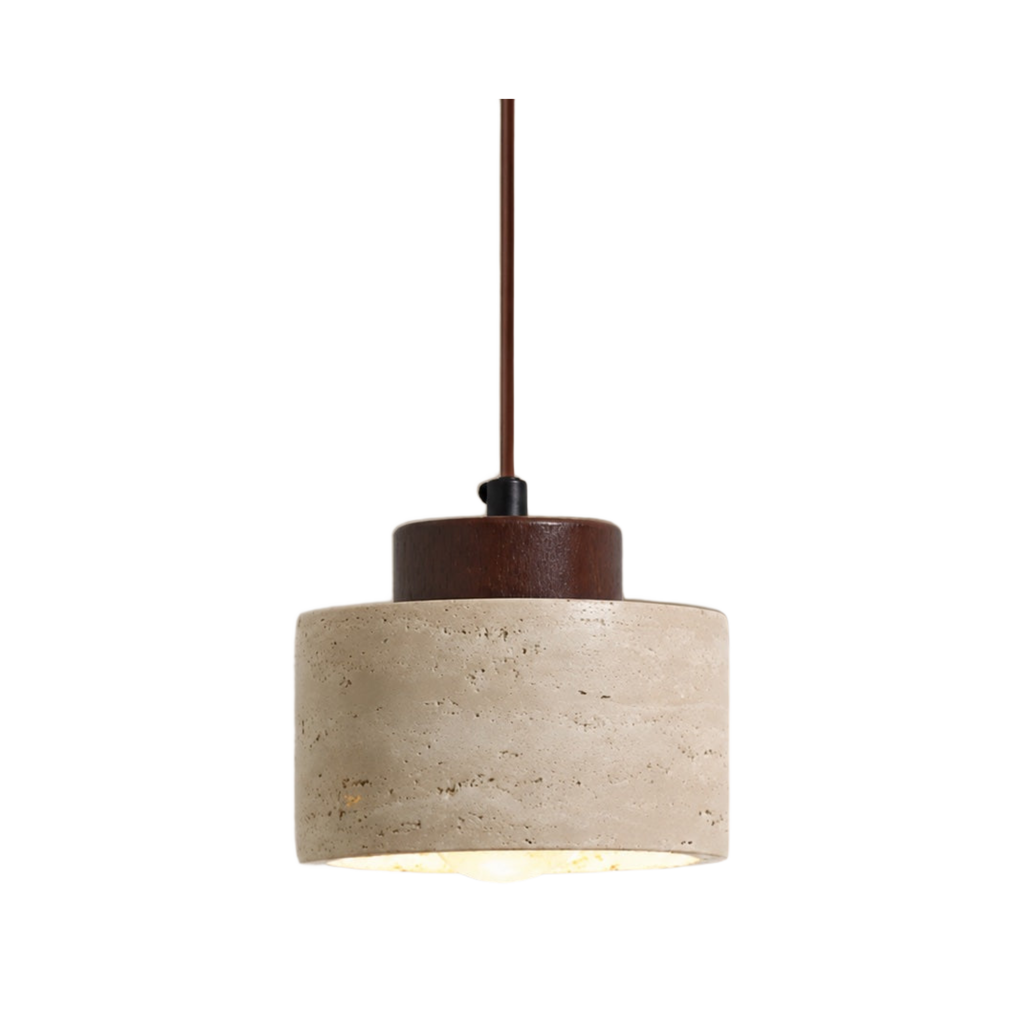 Ravelle Nordic Travertine Pendant Lamp on white background